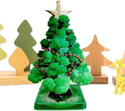 AIR Mini juletræ Magic voksende papir træ DIY Crystal Growing Kit (1PC)