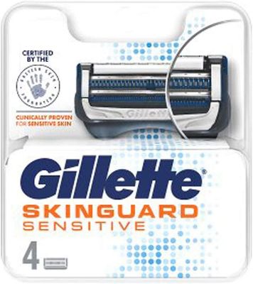 Gillette Skinguard Sensitive Men's Shave Shave herkälle iholle 4 kpl pakkaus