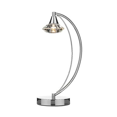 Dar Lighting Luther bordlampe poleret kromkrystal, 1x G9