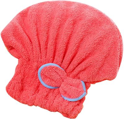 Suren 1 hårtørrer cap, Super soft håndklæde badehætte vandmelon rød