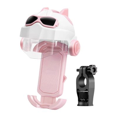 Moottoripyörän puhelimen pidike, Pyörän puhelinteline, Universaali automaattinen lukituspuristin vaaleanpunainen