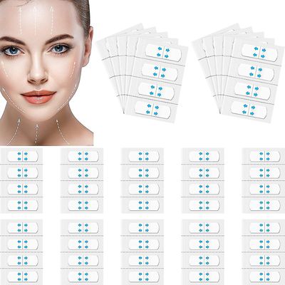 V-form ansiktsløftning tape dobbel hake tape ansikt usynlig løfte flekker 240PCS
