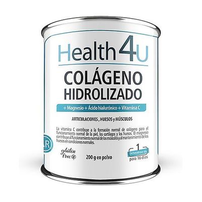 Health 4U Hydrolysoitu kollageeni magnesiumilla, hyaluronihapolla ja C-vitamiinilla 200 g jauhetta