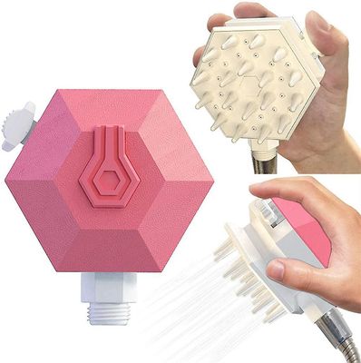 Pet Bad Børste, Bruser Comb, Tre-speed Justering, Pet Massage Shower Tool, Pink