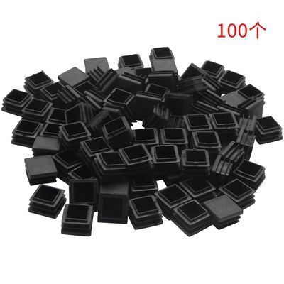 100 stk plast firkantrør setter inn ende blanking caps 20mm x 20mm svart