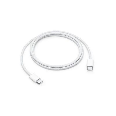 Virallinen Apple 60W USB-C-USB-C kudottu punottu datalatauskaapeli - 1m - valkoinen