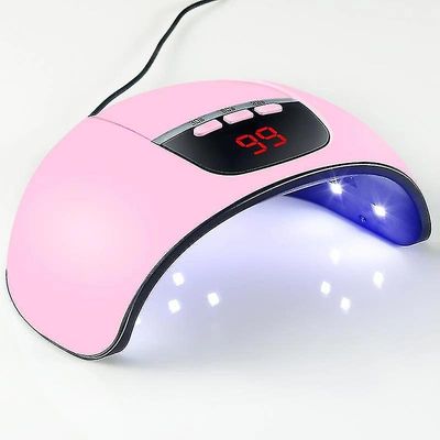 Barsinfi 54w Nail Lysbehandling Machine UV LED Lampe Dual Light Source Induktion Nail Lamp Pink