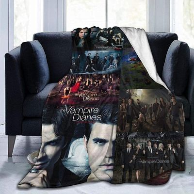 Vampyyripäiväkirjojen peitto pehmeä kodikas heittohuopa Ian Somerhalder peitot sohvasängyn olohuoneeseen-N71 80x60in 200x150cm