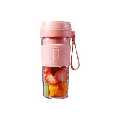 Yunshu Mini juicer trådløs hjem bærbar blender USB-opladning Pink