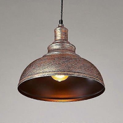 2 E27 retrometallinen kattovalaisin Teollisuuden kattovalaisin keittiöön, ruokasaliin, ravintolaan, halkaisija 29 cm (ruoste kupari)
