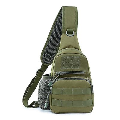 Taktische Rucksack Militære Schulter Brust Tasche Kamuflasje Ryggsekk Utendørs Wandern Camping Reise Sport Wasserdichte Taschegrn