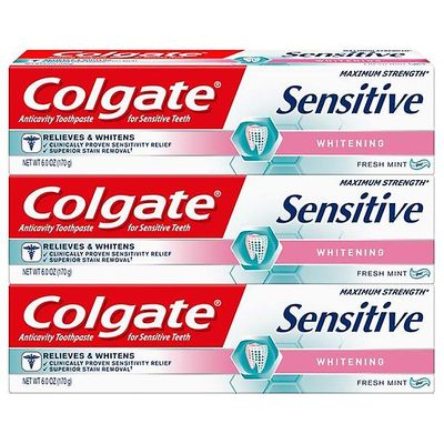 Colgate herkkä hammastahna, valkaisu - tuore minttugeeli kaava (6 unssia, pakkaus 3)