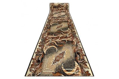 RugsX Runner BCF LEAF beige (AGAWA) 120 cm 120x480 cm