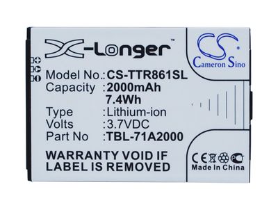 Cameron Sino Hotspot batteri for TP-Link TBL-71A2000 M5250 M5350 M7200 M7300 M7350 TL-TR861