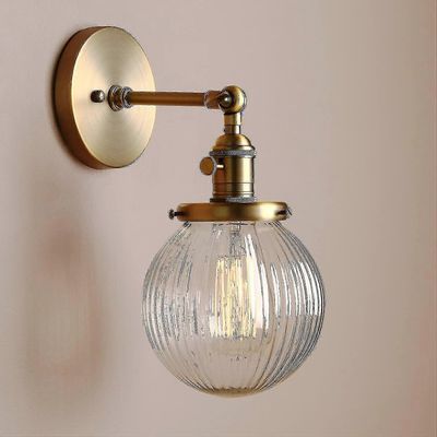 Koristeellinen antiikkisuunnittelu Raidallinen pieni lasipallo Sisäseinävalaisin Parvi Seinä Sconces Seinä Sconc