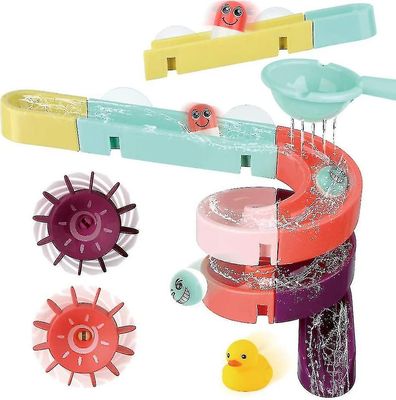 barn bad leker montere sett - 24pcs diy vegg suge vannsklie badekar leker for småbarn gutter og jenter 3-6 år gammel
