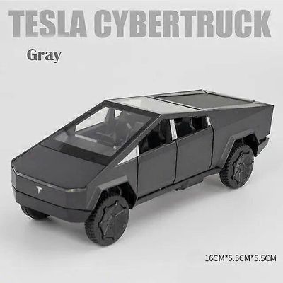 1:32 Tesla Cybertruck Pickup Alloy Car Model Diecast Toy Vehicle Sound And Light Simitation Lapsille Joululahja Boy Toys Toy Cars Harmaa ilman laat...