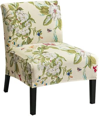 Linkrunning Trykt armløs stol slipcover stretch armløs accent stol dækker aftagelig accent tøfler stol betræk til stue spisestue hotel armløs accent c