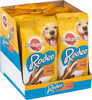 Pedigree Sukutaulu Rodeo kanakoiran kanssa Treat 7pk x tapaus 12