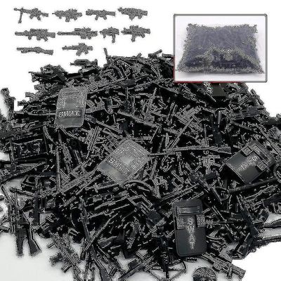 100pcs Army Guns Våpen Pieces Assembly Blocks Soldier Figur Tilbehør Diy Moc Murstein Tilbehør WW2 Militære Guntoys Gift For Kids