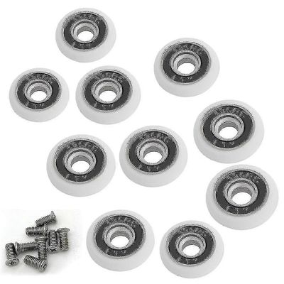 8 kpl vaihtopyöriä 19 mm:n halkaisijaltaan olevaan suihkuoveen