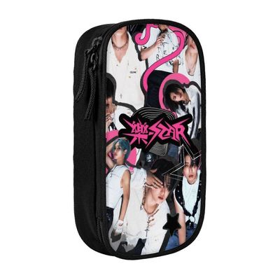 a264 Stray Kids Suuren kapasiteetin kynäpussi Suurikapasiteettinen vedenpitävä ja kestävä kynäpussi kynäkotelo vetoketjullinen järjestäjä laatikkox...