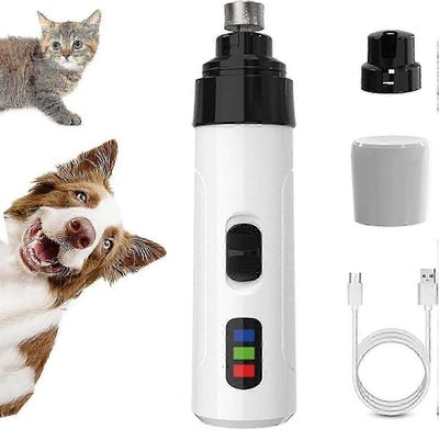 Heusom Silent Groom Pro kynsihiomakone koirille ja kissoille, ladattava USB-lataus, 3 hiomaporttia, kaksinopeuksinen, erittäin hiljainen Tuote nro ...