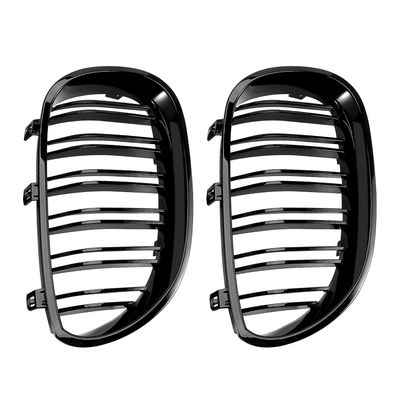 Glanset svart bil foran nyregrill for 5-serie E60 E61 520i 535i 550i 2003-2010 sedan Glanset sort