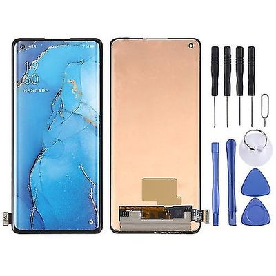 Erstatning Amoled LCD-skjerm kompatibel med Oppo Reno 3 Pro 5G / Finn X2 Neo Cph2009 med digitaliseringsenhet Full montering