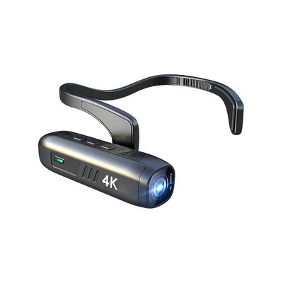 4k 30fps hodemontert kamera bærbar wifi videokamera kamera 120vidvinkelobjektiv anti-shake ap Svart