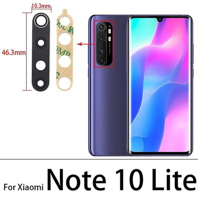 Erstatning bakre kamera glasslinse med klebende klistremerke for Xiaomi Mi 10 9 8 Lite Se 9t Note 10 Pro 10t Lite 5g Mi Note 10 Lite