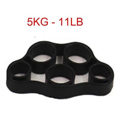 Hånd griber silikone finger expander udøve håndgreb håndled styrke træner finger motioner modstand bands fitness Sort