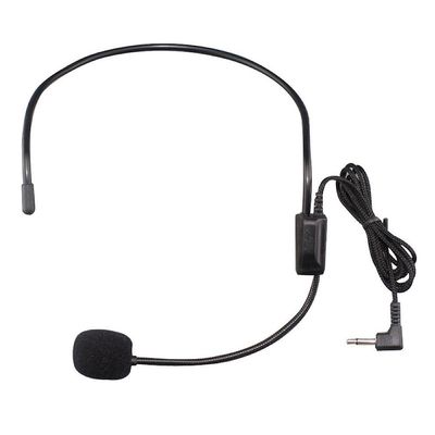 Farfi 3.5mm langallinen kuulokemikrofoni headworn mikrofoni äänenvahvistin kaiutin