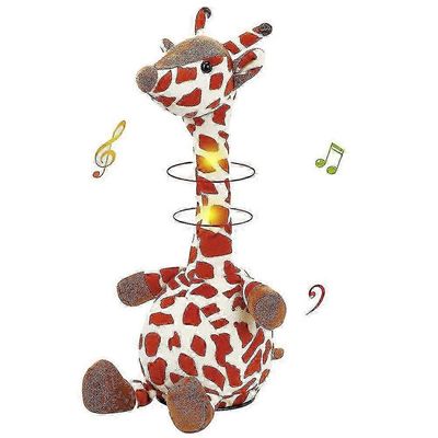 Sähkönukke puhuva kirahvi toistaa mitä sanot ravisteleva pää sähköinen interaktiivinen animoitu lelu sp