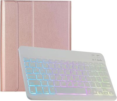 Timoom bakgrunnsbelyst tastaturveske for Lenovo Tab P12 Pro 12,6"-tommers nettbrett, avtakbart bluetooth trådløst tastatur, 7 farger bakgrunnsbelys...