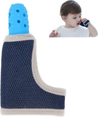 Baby Stop peukalon imeminen sormisuoja, elintarvikelaatuinen silikoni Lopeta käsineiden imeminen