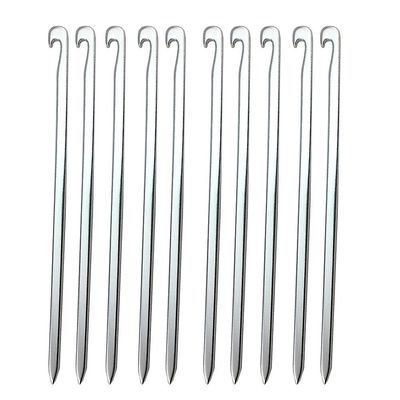 10pcs/lot 16cm aluminiumslegering telt pløkker Garden Stakes, Color Silver