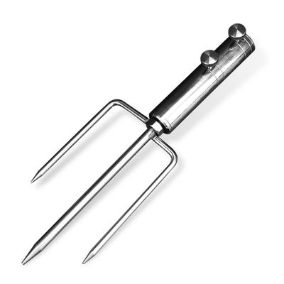 Parasol Plænespids Multifunktionel bærbar Fortykket Sølvfarve Parasolstativ Støtte Split Ground Spike Udendørs Metal Fiskestang Stativ Fiskeri AC