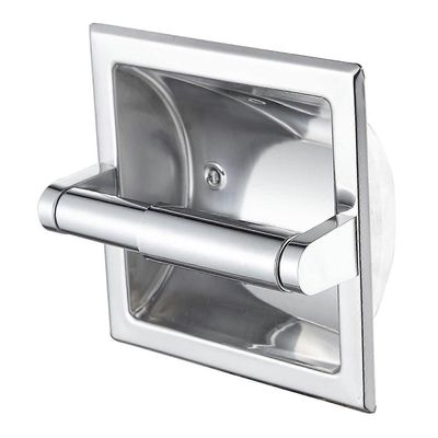 ruostumattomasta teräksestä upotettu wc-paperipidike seinän wc-paperipidike, rulla-annostelija kylpyhuoneeseen Hopea