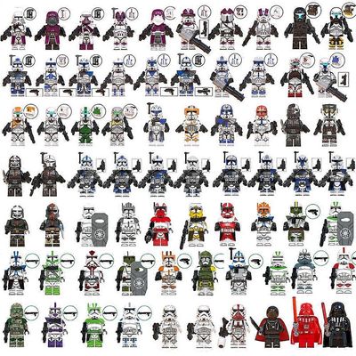 Sunvivid 70PCS Kloonisotilaat Armeijan komentaja Laskuvarjojääkäriryhmä 3 Nova Corps Marine Team at-RT Rakennuspalikat Star Space Wars Toimintahahm...