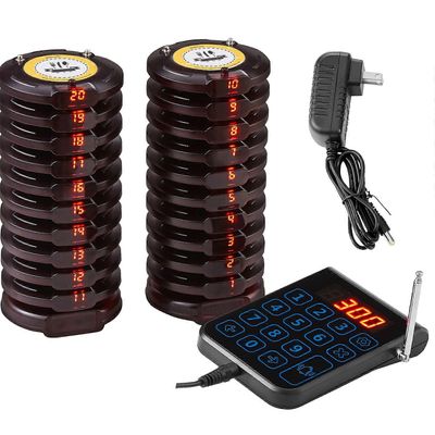 Succebuy Ravintolapager-järjestelmä, langaton 500m pitkän kantaman jonotussignaali, vierasasiakkaan soitto piippaa 20 summeria