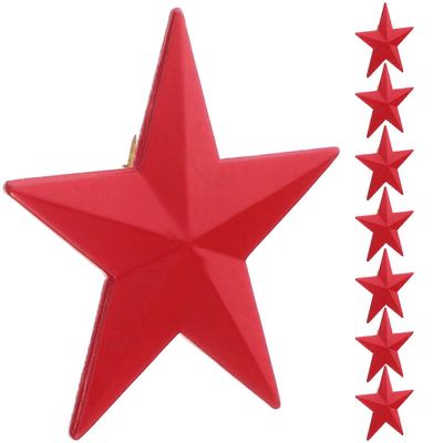 Tähtirintamerkki Elegantti viisisakarainen tähtirintamerkki reppuihin, takkeihin ja hattuihin Alumiininen asuste asuihin 10 kpl Punainen 4.00X3.80X...