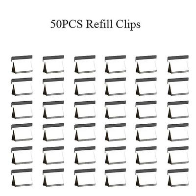Yunshu Se gennem papirclipsdispenser og 8 genopfyldningsclips kontorartikler 50 refill klip