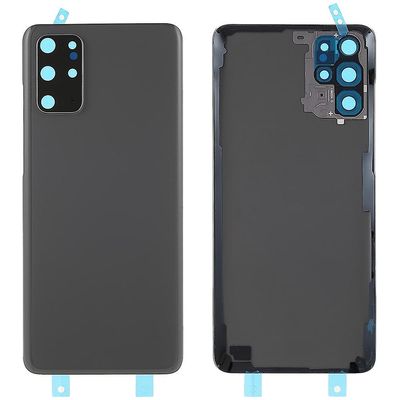 Samsung Galaxy S20 Plus 4G G985 -akkukotelo, jossa tarra + kameran linssin suojus - harmaa Monivärinen Grey
