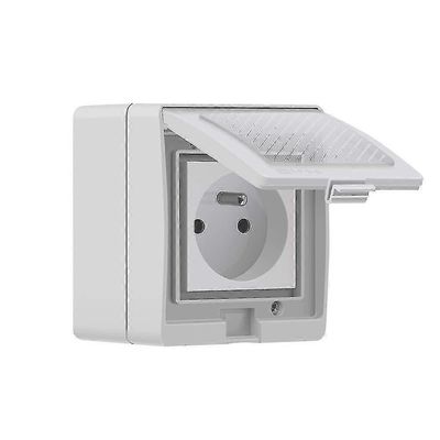 S55 TPE-FR 16A Smart Outdoor Socket, ip55 vedenpitävä Wifi Smart Socket, yhteensopiva Alexa / Google Home / ifttt: n kanssa, kaukosäädin, ääniohjau...
