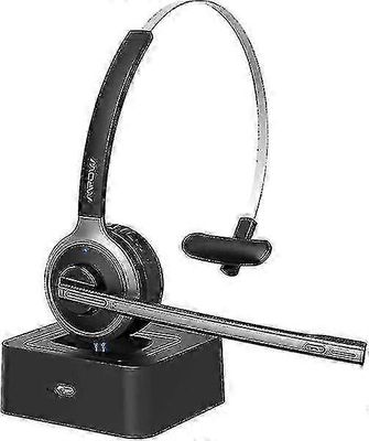 Mpow M5 Pro Trucker V5.0 Bluetooth -kuulokemikrofoni 200h-latausasemalla, pään matkapuhelimen kuulokemikrofonin päällä melua vaimentavalla mikrofon...