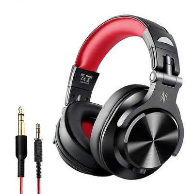 Oneodio Fusion A70 Bluetooth 5.2 -kuulokkeet Hi-Res Audio over Ear langattomat kuulokkeet Ammattimainen studiomonitori DJ-kuulokkeet 72H Punainen