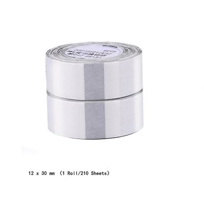 Boeyaa Trådløs etiketprinter Bærbar Pocketbluetooth termisk etiketprinter Hjemmekontor Gennemsigtig 12x40mm 2Roll