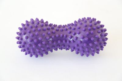 Peanut pvc yoga forsyninger med torne træning massage peanut hånd bold yoga fitness bold oppustet airbag peanut ball 6 farver Blå