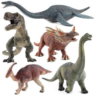 Ebox Dinosaur model legetøj: jurassic tyrannosaurus, indominus rex, triceratops, brontosaurus - 28 stilarter Spinosaurus gul